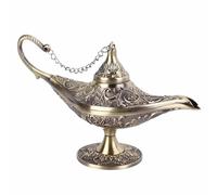 Lámparas del Genio Mágico de Aladdin, Leyenda Mágica Vintage Lámpara del Genio de Aladdin Lámpara de Los deseos Accesorios de Disfraces árabes Decoración de Mesa para el Banquete de Boda(Bronce)