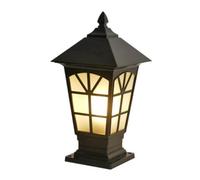 Lámparas Europeas Con Pantalla De Cristal Para Pilar Faro De Columna Tradicional Impermeable E27 Lámpara De Poste Vintage Para Terraza Luminaria Antigua Para Paisaje Poste De Jardín Para Camino KNBVFH