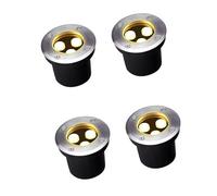 lámparas LED para Exteriores - Luces LED para paisajismo - Lámpara LED Tipo Fuente de Anillo de 3 W, Foco empotrable RGB, Foco de Suelo, lámpara de pie empotrada para jardín IP67 (cál