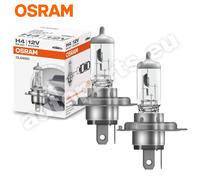 Lámparas Osram H4 Clásico Halógena 2Pcs Recambio Compatible para Coche 12V 55W