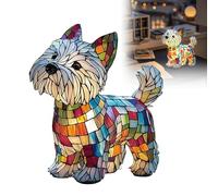 Lámparas para perros, lámparas Corgi, lámpara Schnauzer para perros, lámpara de cristal manchado para perros, serie de arte de luz nocturna, lámpara de mesa LED con temática de perros, regalo