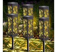 Lámparas solares para jardín exterior, 6 unidades de lámparas solares para jardín, lámparas solares para exteriores, IP65, resistentes al agua, luces solares para exteriores, encendido y apagado+18