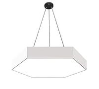 lamparas techo LED Pendant Light Modern LED Chandelier with Hexagon Shape Hanging Lamp Fixture 6000K for Shops Living Room cristal(Weiß,60cm)