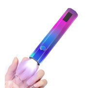 Lámparas UV - ABS, luz UV de mano, lámpara de curado de gel, portátil | 10,3 x 1,9 x 1,6 cm, 365 + 405 nm, batería de 180 mAh, pantalla de cuenta regresiva, función de encendido/apagado, curado en gel