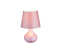 Lampe a poser céramique - Tissu lilas - Interrupteur - Diametre 17 cm - Hauteur 27 cm - Violet