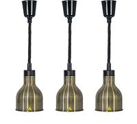 Lampe chauffante commerciale pour aliments, chauffe-plats suspendu à longueur réglable de 60 à 180 cm avec lampe de 250 W pour buffets, restaurants et traiteurs : chauffage et éclairage (C 2 pièces)