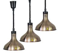 Lampe chauffante commerciale pour aliments, chauffe-plats suspendu à longueur réglable de 60 à 180 cm avec lampe de 250 W pour buffets, restaurants et traiteurs : équipement de chauffage et d’éclair