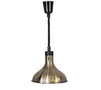 Lampe chauffante commerciale pour aliments, chauffe-plats suspendu à longueur réglable de 60 à 180 cm avec lampe de 250 W pour buffets, restaurants et traiteurs : chauffage et éclairage (lot de 2) ;
