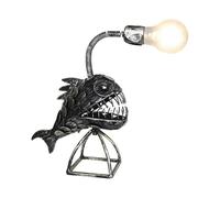 Lampe de pche crative, Lampe d'art de la Lampe Poissons de pche la pche, Lampe de Requin de Fer rtro de Fer, Lampe de Poisson USB LED Night Light, L