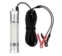 Lampe de pêche Sous-Marine 80W, alliage d'aluminium Durable de première qualité, Super lumineuse 9600 Lumens DC 12V-24V 20ft Power Cord Night Fish Bait LED Lamp (Luz Verde)