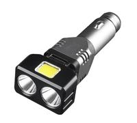 Lampe De Poche De Survie Rechargeable Type-C - Torche LED Haute Luminosité Avec Sortie USB Et Lumière COB | Compacte Et Robuste Pour Camping, Voyage, Voiture 12V/24V, Pannes De Courant Et Plein Air