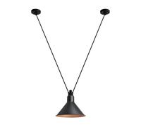 Lampe Gras N323 L Cónica Lámpara Colgante Negro/ Cobre