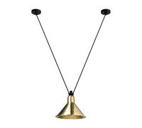 Lampe Gras N323 L Cónica Lámpara Colgante Negro/ Latón
