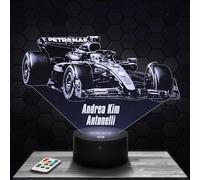Lampephoto.fr - Lámpara 3D A. K Antonelli F1 Fórmula 1 Piloto Gran Premio, Luz Nocturna Táctil Led, Efecto Holograma 3D, Idea Regalo Navidad Cumpleaños Hombre, Objeto decoración habitación