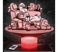 Lampephoto.fr - Lámpara 3D Among U Decoración Cuarto para Niños, Among U, Objeto de Videojuegos para Jugadores, Idea de Regalo, Lámpara de Noche, Idea de Regalo Original para Ado En Navidad. TOP