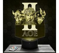 Lampephoto.fr - Lámpara 3D Ao. Empires 2, AOE 2, Videojuegos Regalo Geek Hombre, Gamer, Luz Nocturna Táctil Led, Idea Regalo Navidad Cumpleaños Hombre Mujer, Objeto decoración habitación