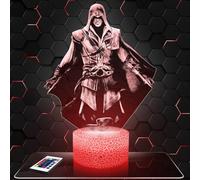 Lampephoto.fr - Lámpara 3D Assassin'S C Decoración Cuarto para Niños, Lámpara 3D Assassin'S C, Objeto de Videojuegos, Idea de Regalo, Lámpara de Noche, Idea de Regalo Original En Navidad TOP