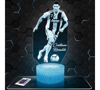 Lampephoto.fr - Lámpara 3D C. Ronaldo Futbolista Luz Nocturna Táctil Led Ilusión 3D, Idea de Regalo para Niños y Niñas, Navidad, Lámpara de Mesilla de Noche para Niños o Adultos, Merchandising TOP