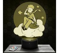 Lampephoto.fr - Lámpara 3D El Principito Novela francesa St Exupéry Animación Luz Nocturna Táctil Led, Efecto Holograma 3D, Idea Regalo Navidad Cumpleaños Hombre Mujer, Objeto decoración habitación