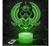 Lampephoto.fr - Lámpara 3D Escarabajo Egipcio Decoración Talismán Egipto, Idea Regalo Hombre Mujer Objeto Escarabajo Egipcio Luz Nocturna para Adultos Decoración de Cuarto, Navidad, Merchandising TOP