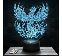 Lampephoto.fr - Lámpara 3D Fénix Regalo Fénix Ave Renacimiento Resurrección Fénix, Luz Nocturna Táctil Led, Efecto Holograma 3D, Idea Regalo Navidad Cumpleaños Niño o Niña