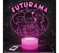 Lampephoto.fr - Lámpara 3D Futur ama Luz Nocturna Táctil Led Ilusión 3D, Idea de Regalo para Niños y Niñas, Navidad, Lámpara de Mesilla de Noche para Niños o Adultos, Merchandising, Regalo Original