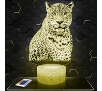 Lampephoto.fr - Lámpara 3D Jaguar, Decoración Animal Salvaje Felino, Idea de Regalo para Hombre o Mujer, Objeto Jaguar, Lámpara de Noche para Adultos, Decoración de Cuarto.Regalo Navidad