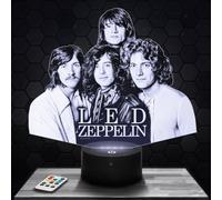Lampephoto.fr - Lámpara 3D L. Zeppelin Grupo de Rock Británico, Luz Nocturna Táctil Led, Efecto Holograma 3D, Idea Regalo Navidad Cumpleaños Hombre Mujer, Objeto decoración habitación