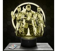 Lampephoto.fr - Lámpara 3D M. Kombat 1 Videojuego de Combate Juegos de Video Regalo Geek Hombre Gamer Luz Nocturna Táctil Led Idea de Regalo de Navidad Cumpleaños Hombre Mujer Decoración de Habitación