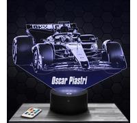 Lampephoto.fr - Lámpara 3D O. Piastri F1 Fórmula 1 Piloto Automovilístico, Luz Nocturna Táctil Led, Efecto Holograma 3D, Idea Regalo Navidad Cumpleaños Hombre, Objeto decoración habitación
