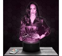 Lampephoto.fr - Lámpara 3D Rosa Lia Decoración Cantante Española Pop Idea Regalo Hombre Mujer Objeto Rosa Lia Luz Nocturna Adulto Decoración Habitación Idea Regalo, Navidad Hombre Mujer Original