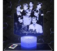 Lampephoto.fr - Lámpara 3D Stray K Decoración Cuarto Lámpara 3D Stray K Objeto K-Pop Corea Pop Coreana Idea de Regalo Luz Suave Luz Nocturna Decoración de Escritorio, Regalo Navidad TOP