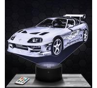 Lampephoto.fr - Lámpara 3D Supra F. Furious Automóvil Coche Japonés, Luz Nocturna Táctil Led, Efecto Holograma 3D, Idea Regalo Navidad Cumpleaños Hombre, Objeto decoración habitación