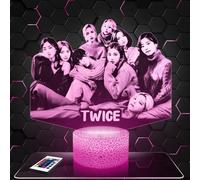 Lampephoto.fr - Lámpara 3D Twice Decoración Cuarto Chica Lámpara 3D Twice Objeto K-Pop Corea Pop Coreana Idea de Regalo Luz Suave Luz Nocturna Decoración de Escritorio, Regalo Navidad TOP