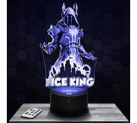 Lampephoto.fr - Lámpara 3D Videojuego The Ice King Luz Nocturna Táctil Led Ilusión 3D, Idea de Regalo para Niños y Niñas, Navidad, Lámpara de Mesilla de Noche para Niños o Adultos, Merchandising TOP