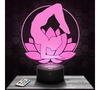 Lampephoto.fr - Lámpara 3D Yoga Deporte Relajación Luz Nocturna Táctil Led Deporte Relajación, Meditación, Efecto Holograma 3D, Idea Regalo fútbol Navidad Cumpleaños Niño o Niña
