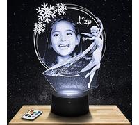 Lampephoto.fr - luz nocturna personalizada Frozen Elsa para niña, regalo de cumpleaños para niña, decoración para la habitación de la niña, regalo de luz de noche personalizado, bautismo