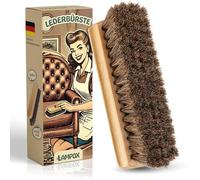 lampox - Cepillo de cuero, cepillo de aseo para limpiar suavemente superficies delicadas, cuidado y pulido de artículos de cuero como zapatos, bolsos, muebles, asientos de coche, sofás