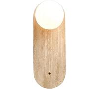 Lamps & Japanese WABI-sabi Style Lamp Retro Natural Yellow Travertine Sconces Creative Geometric Figure Lighting, Wall Light for Entrance Hallway Back W