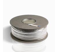 LampStation 2192Y - Cable flexible de PVC plano de 2 núcleos, 0,5 mm, 0,75 mm, 3 A, 6 A, bajo voltaje, blanco, 5 o 10 metros (0,75 mm (10 metros))