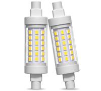Lamptobe 10W R7S 78mm LED, Regulable Blanco Frío 6000K,Bombilla J78 R7S LED Foco Equivalente a Bombilla Halógena, para Iluminación Paisajística, luz de seguridad(2-unidad)