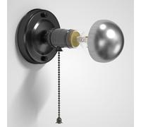 Lamptobe Aplique de Pared con Interruptor, Lámpara de Pared de Metal Vintage Industrial para Dormitorio Sala de Estar Pasillo, E27(Retro Bombilla Incluida)