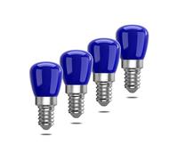 Lamptobe Bombilla E14 LED Blue, 3W E14 Little Edison espiral Bombilla Blue, 220V ses E14 Blue LED Bombilla, for Halloween/Christmas/Room decoration, Pack 4