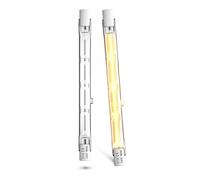 Lamptobe Bombilla halógena 118 mm, regulables 160W r7s 118 mm bombillas halógena lineal blanca cálida 2700K J118 para lámparas de pie, luces de paisaje, farola-2 piezas