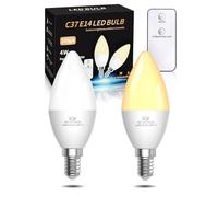 Lamptobe Bombilla LED con Mando a Distancia, Bombilla LED E14 Blanca Cálida 3000K 4W (40W Equivalente), Bombilla con 2 Modos para Bombilla Nocturna, Dormitorio, Luz Guardería del Bebé, 2 Unidades