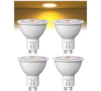 Lamptobe Bombilla LED GU10 Amarilla Cálida 2000K, 3,5W Equivalente a 50W, Ángulo de haz 36°, No Regulable, AC 220V, Bombillas GU10 LED para Iluminación de Carril y Casas Empotradas, 4 piezas