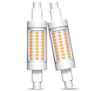 Lamptobe Bombilla LED R7S 78mm Blanco Cálido 2200K, 6W Regulable Libre de Luz Azul J78 R7S Lineal Proyector para Lámpara de Pie, Lámpara de Mesa, Lámpara de Mesita de Noche(2-unidad)