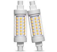Lamptobe Bombilla R7S 78mm 10W LED, Blanco Natural 4000K Regulable Lineal Proyector COB LED Equivalente a Bombilla Halógena R7S para Iluminación Paisajística, Lámpara de pie(2-unidad)
