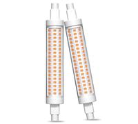 Lamptobe Bombilla R7S LED 118mm 10W Regulable, Blanco Cálido 2200K Sin Luz Azul J118 COB Slim Lineal Proyector para Lámpara de Pie, Lámpara de Mesa, Lámpara de Mesita de Noche(2-unidad)