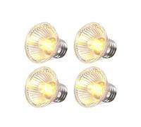 Lamptobe Bombilla Tortugas de Agua 75W, Bombilla UVA UVB E27 Regulable Lampara Calor Acuario para Tortugas, Pollos, Perros, Dragones Barbudos y Otros Anfibios y Reptiles (AC 220-240V, 4-Unidades